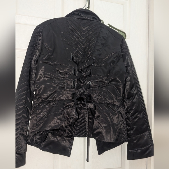 Vintage BEBE corset down feather jacket - Picture 2 of 3